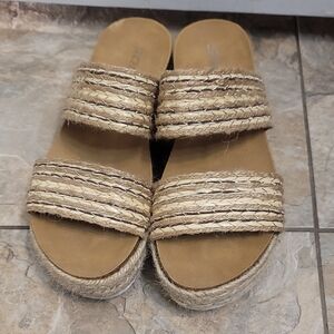 Soda Tan Espadrille Slide Sandals